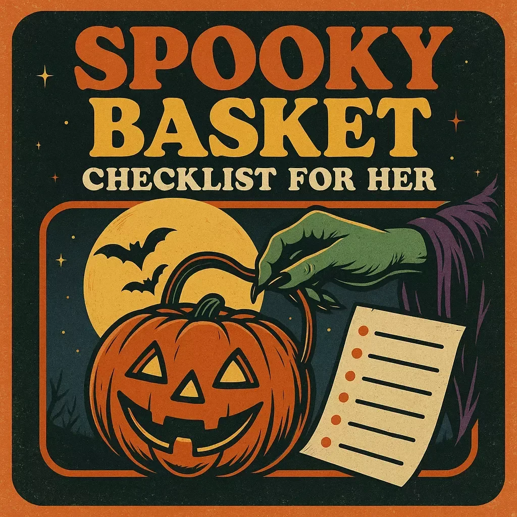 Spooky Basket Checklist for Her | Halloween Gift Ideas | Digital Download eBook & Guide