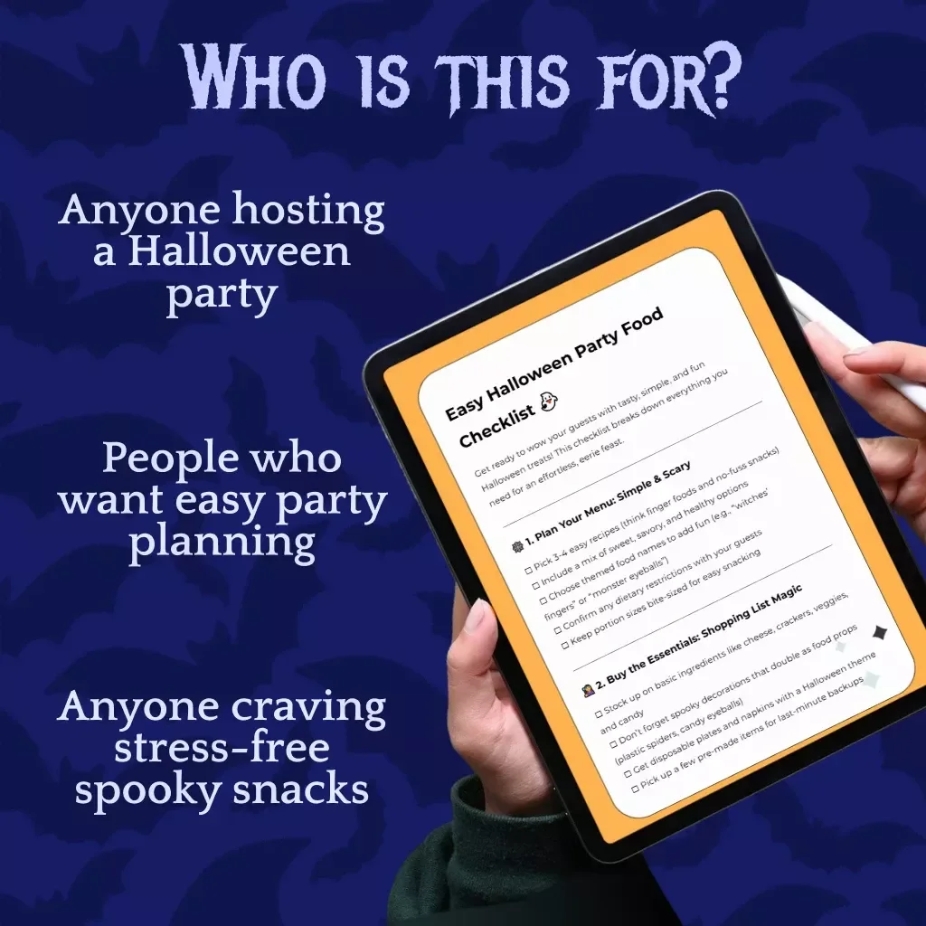 Easy Halloween Party Food Checklist – Ultimate Digital Guide for Easy Halloween Party Food, Spooky Snacks & Stress-Free Party Planning