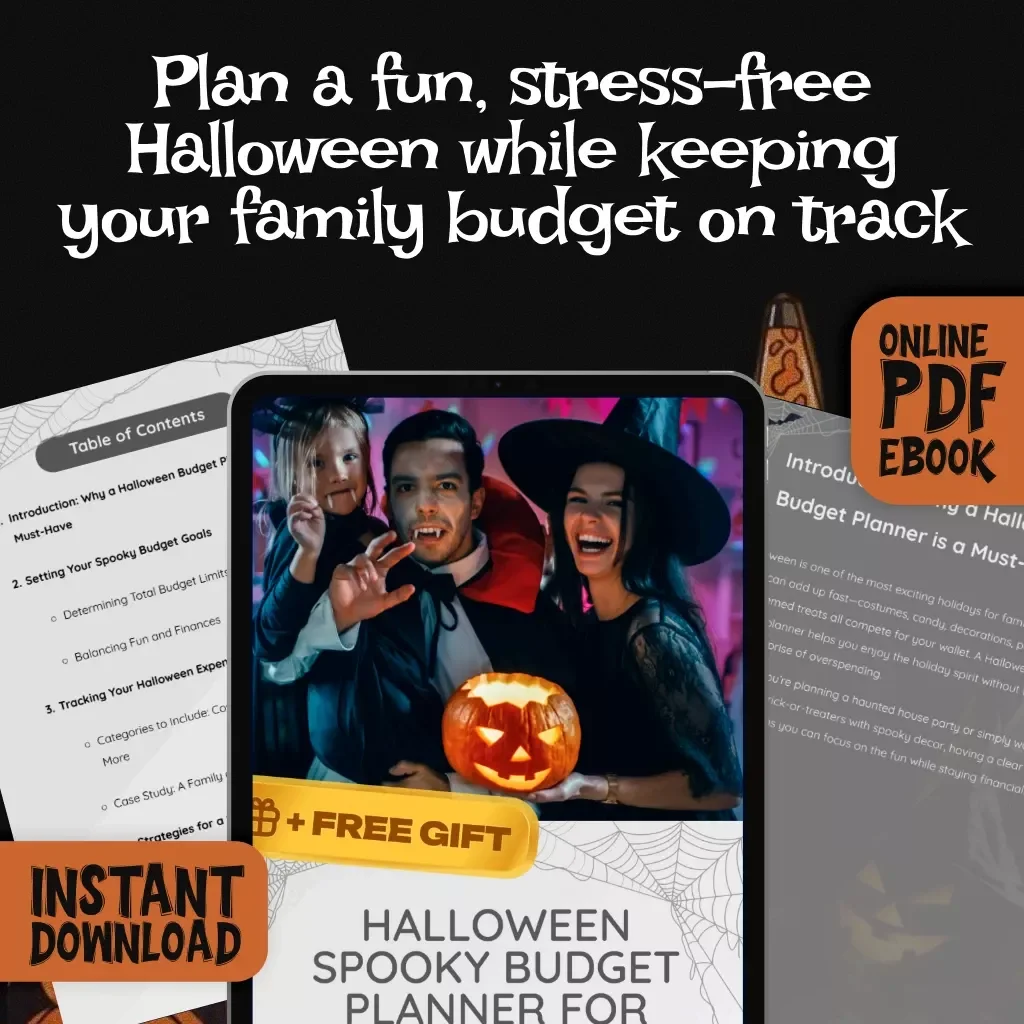 Halloween Spooky Budget Planner for Families | Printable Digital Download | Ebook Guide for Stress-Free & Affordable Halloween