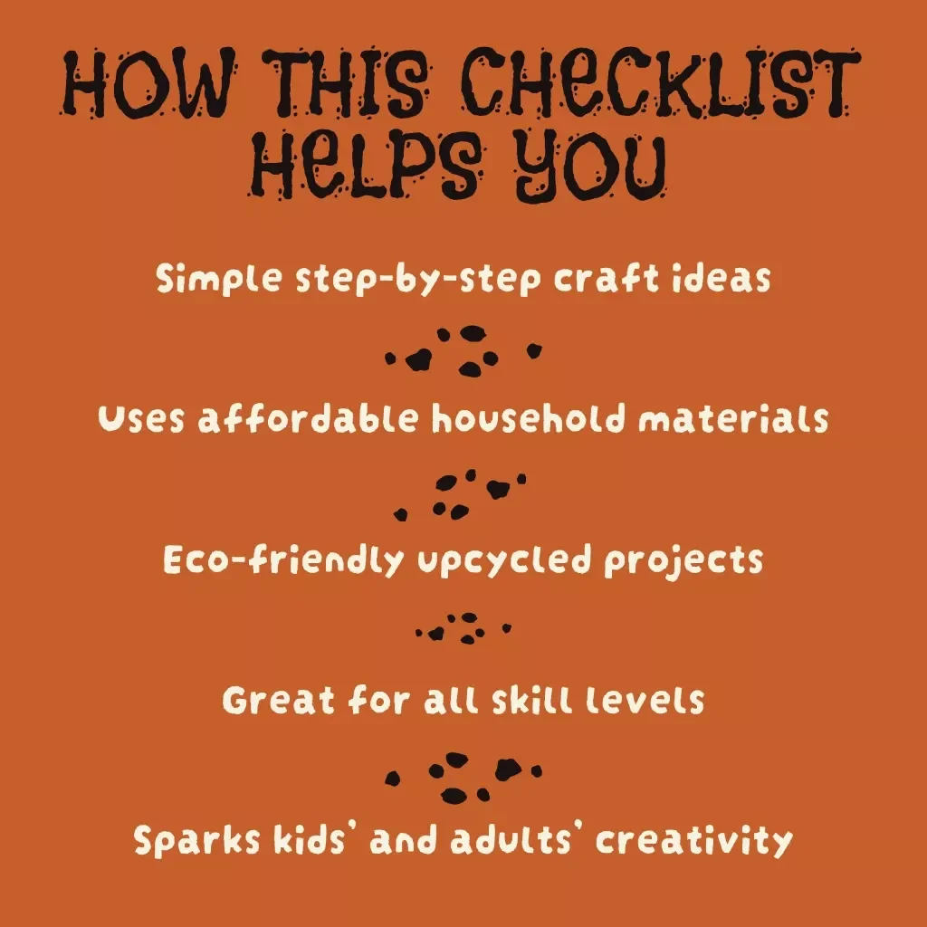 Halloween Craft Blast: Your Friendly Creative Checklist | Digital Download for Kids & Adults | Halloween Craft Ideas, DIY Décor, Party Projects & More