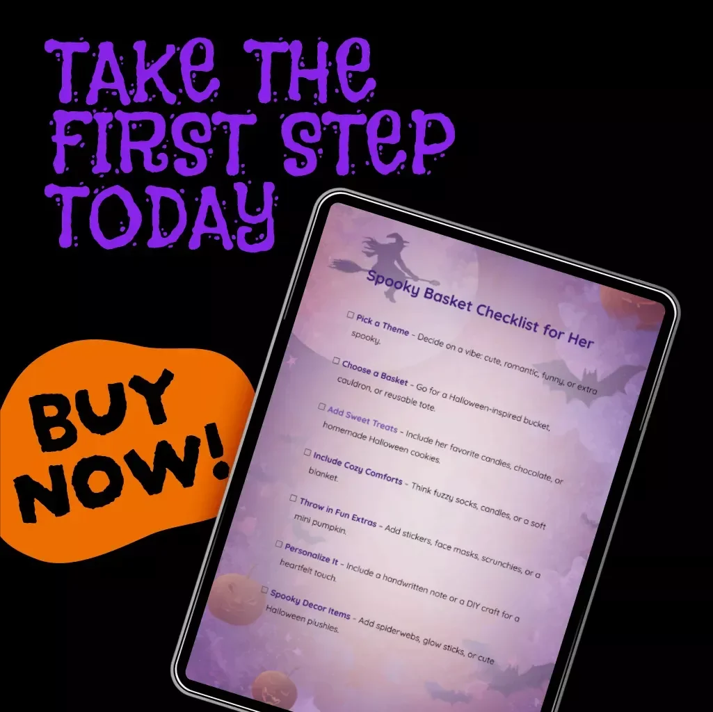 Spooky Basket Checklist for Her | Halloween Gift Ideas | Digital Download eBook & Guide