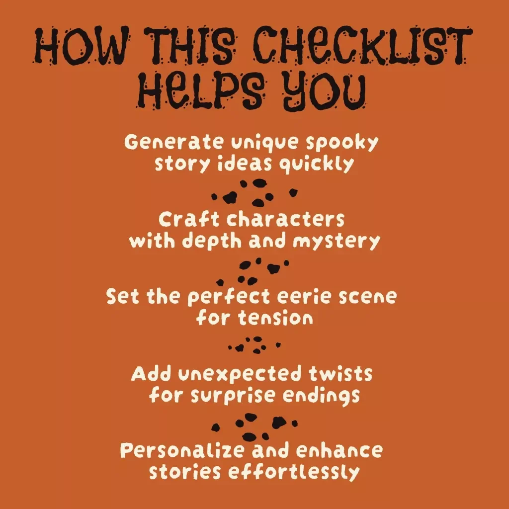 Spooky Story AI Prompts Checklist - Craft Horror, Suspense, and Mystery with Ease