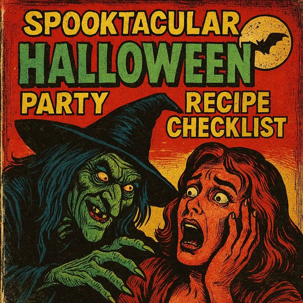 Spooktacular Halloween Party Recipe Checklist | Printable Halloween Recipes for Parties Planner | Digital Download