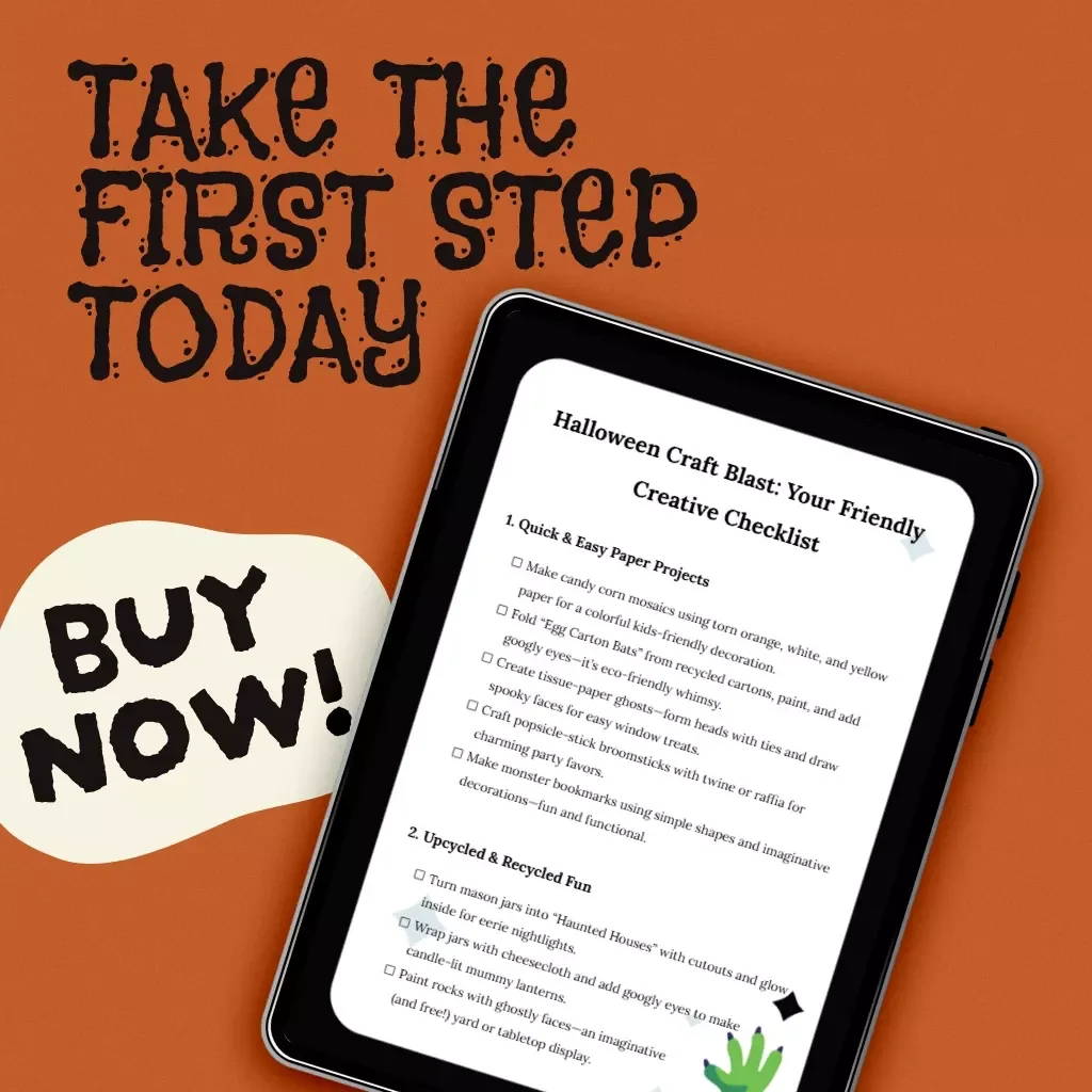 Halloween Craft Blast: Your Friendly Creative Checklist | Digital Download for Kids & Adults | Halloween Craft Ideas, DIY Décor, Party Projects & More