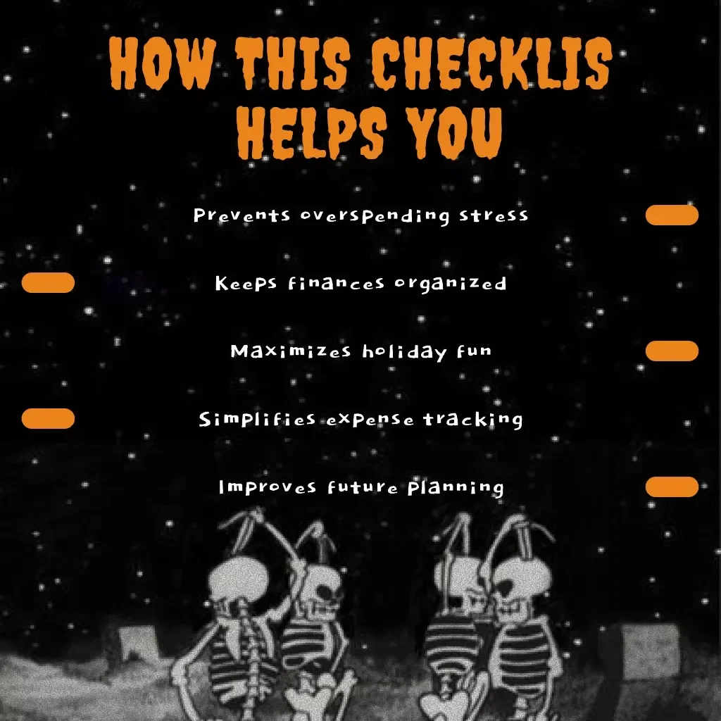 Halloween Budget Tracker Checklist | Printable Budget Tracker for Halloween Expenses | Digital Download for Planning Costumes, Décor, Candy, Parties & Activities