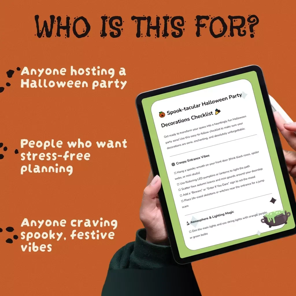 Spook-tacular Halloween Party Decorations Checklist | Ultimate Printable Guide for DIY Haunted Celebrations