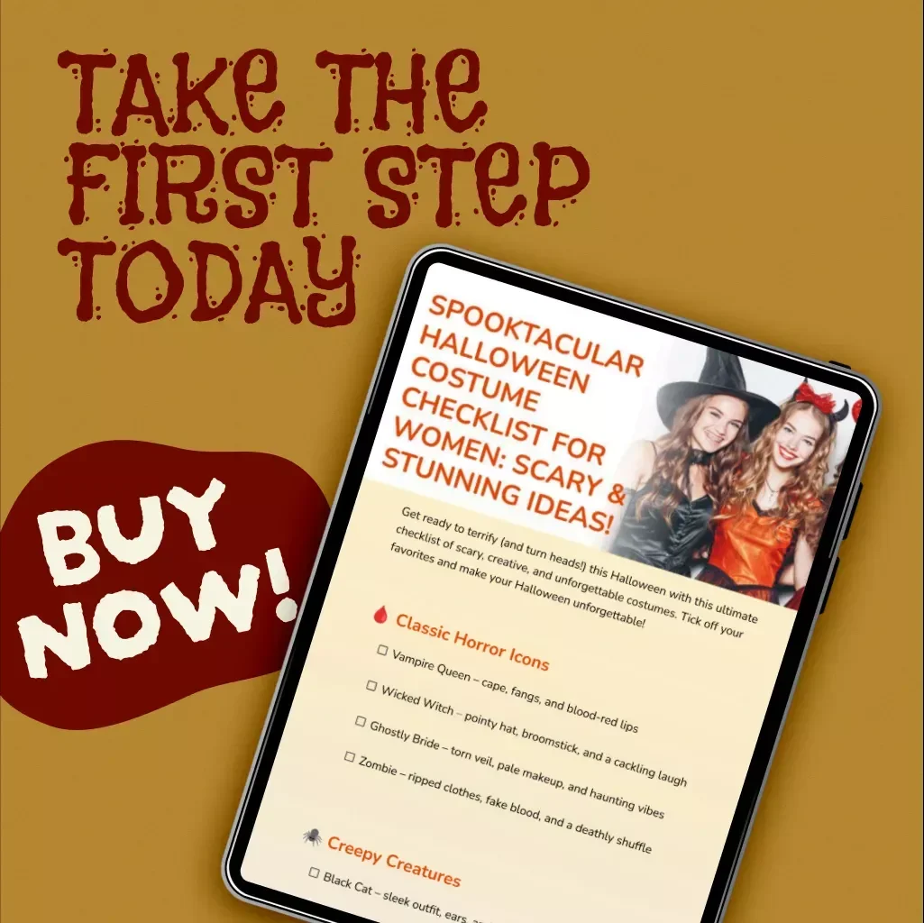 Spooktacular Halloween Costume Checklist for Women: Scary & Stunning Ideas! | Printable Digital Download, eBook & Guide for DIY Halloween Costumes