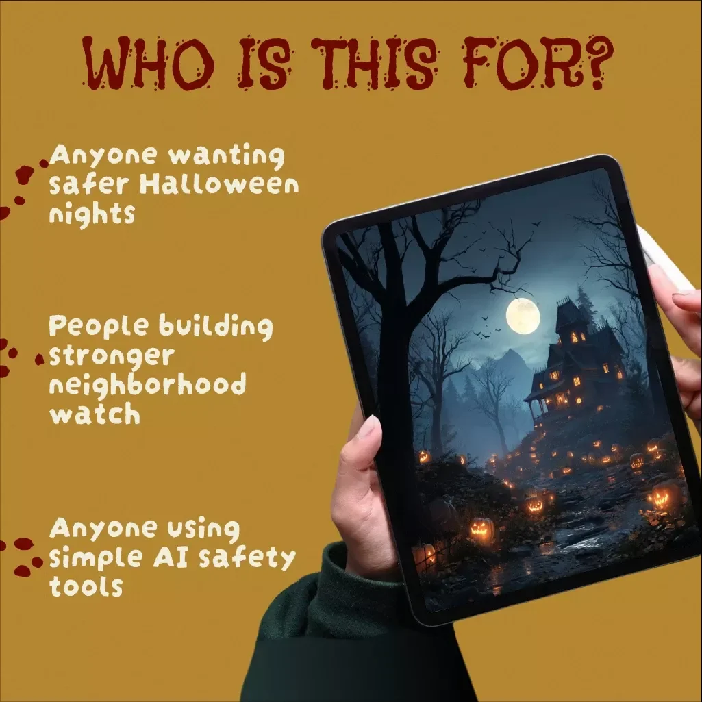 Halloween Neighborhood Watch Tips | Safety Guide for Families, Communities & Patrol Planning | Digital Download eBook