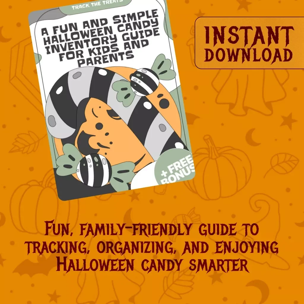 Track the Treats: A Fun and Simple Halloween Candy Inventory Guide for Kids and Parents | Printable Halloween Candy Inventory Tracker, Family eBook & Digital Download