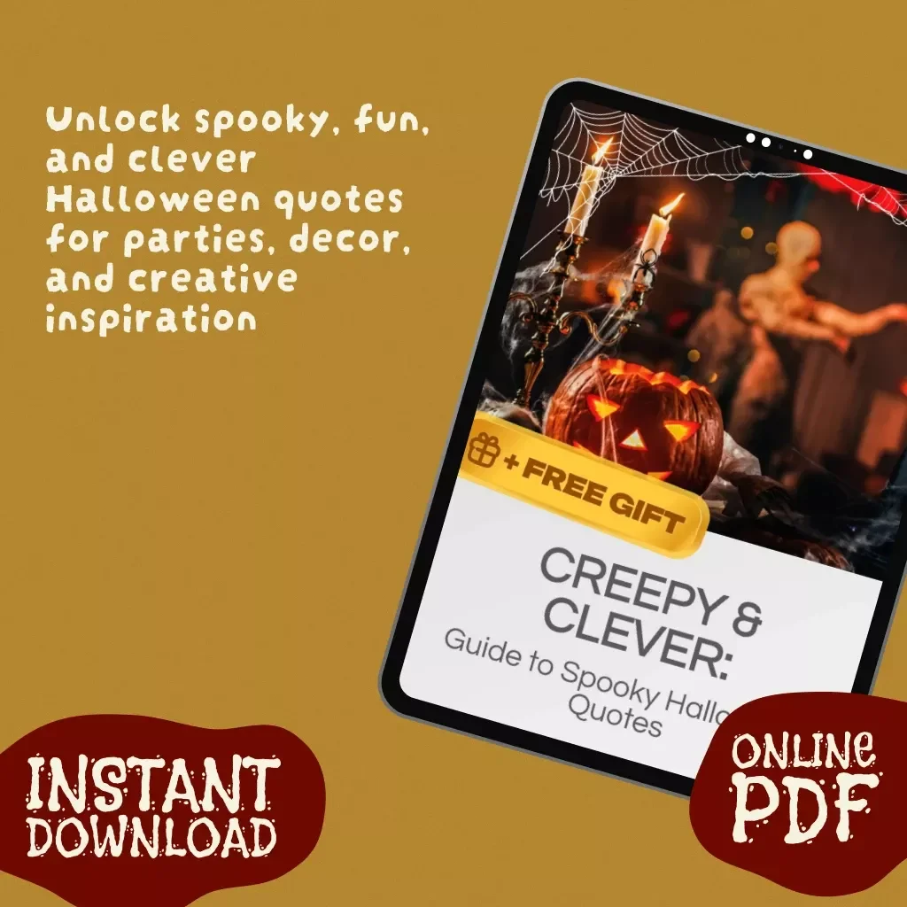 Creepy & Clever: Guide to Spooky Halloween Quotes | Digital Download eBook for Parties, Social Media, and Decor | Spooky Quotes for Halloween