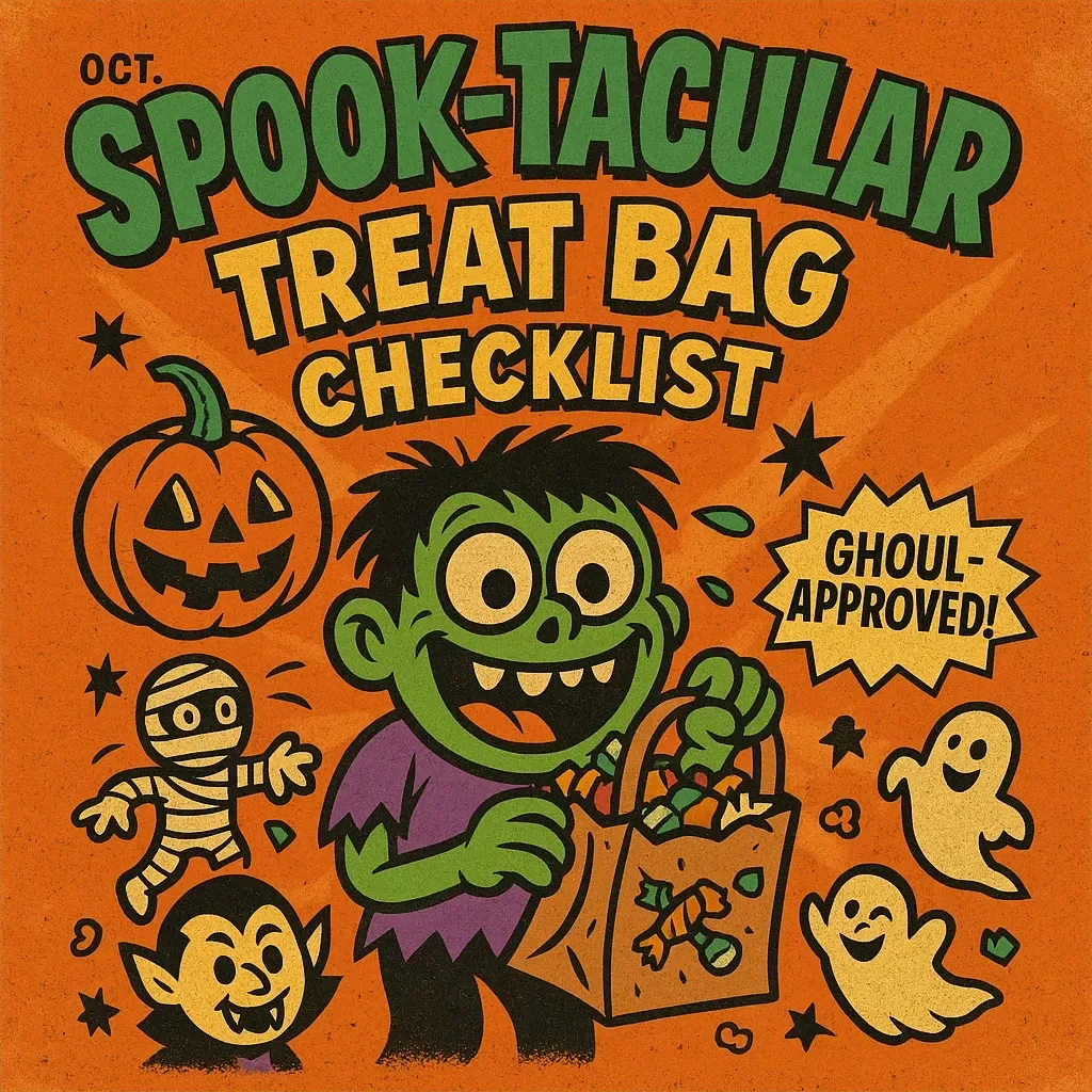 Spook-Tacular Treat Bag Checklist | Halloween Treat Bags Ideas | DIY Party Favor Guide for Kids, Classrooms & Events (Digital Download)