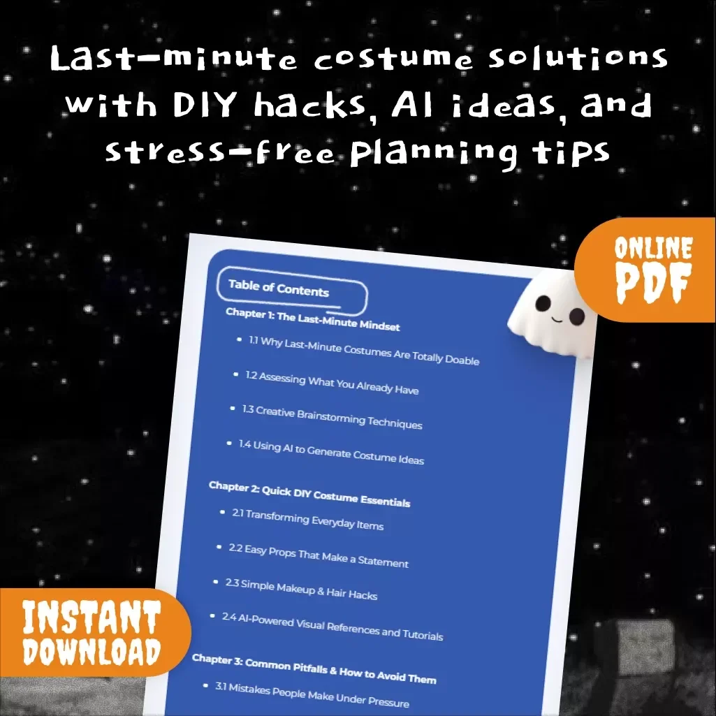 Costume in a Flash: Your Ultimate Last-Minute Plan | Guide on How to Create a Last-Minute Costume Plan, Quick DIY Hacks, Makeup Tips & AI Costume Ideas