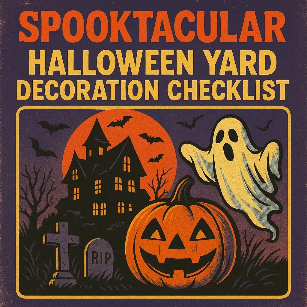 Spooktacular Halloween Yard Decoration Checklist | Ultimate Digital Download Guide for Halloween Yard Decorations, Lighting, Props, and Safe Setup