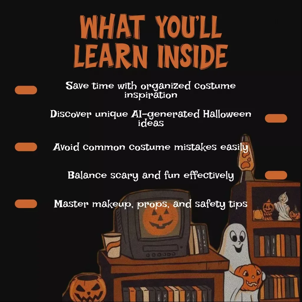 The Guide to Scary Halloween Costumes for Adults | Digital Download eBook, Horror Costume Ideas, DIY Halloween Checklist & AI Inspiration