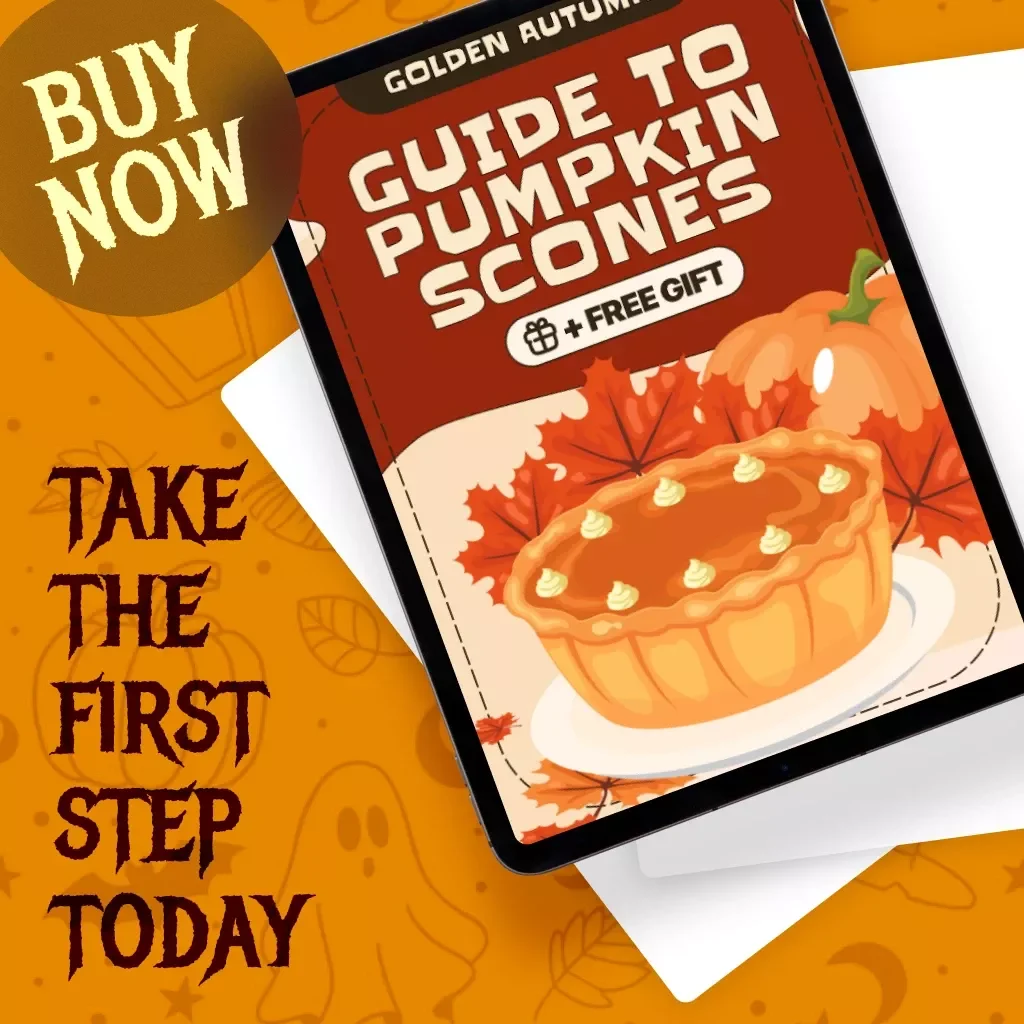 Golden Autumn: Guide to Pumpkin Scones | Cozy Fall Baking eBook | Pumpkin Scone Recipe Digital Download