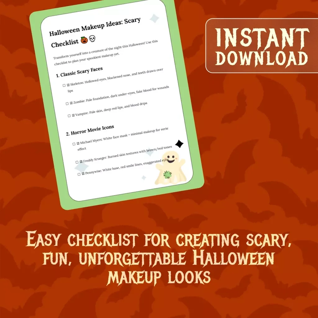 Halloween Makeup Ideas: Scary Checklist – Ultimate Guide for Creepy Looks, Horror Movie Icons & Blood Effects