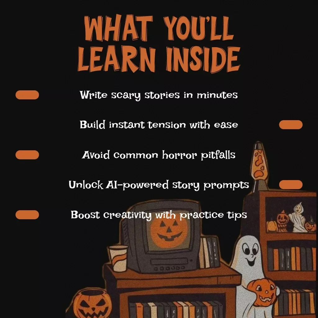 Spine-Chilling Tales in Minutes | Guide for Writing Short Scary Stories | Digital Download eBook for Horror Lovers & Writers