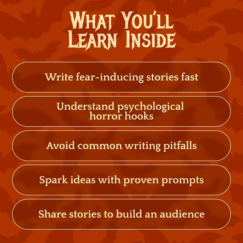 Fear in a Flash: Mastering the Two-Sentence Scary Story | Horror Writing Guide for Crafting Terrifying Two Sentence Scary Stories, eBook & Digital Download
