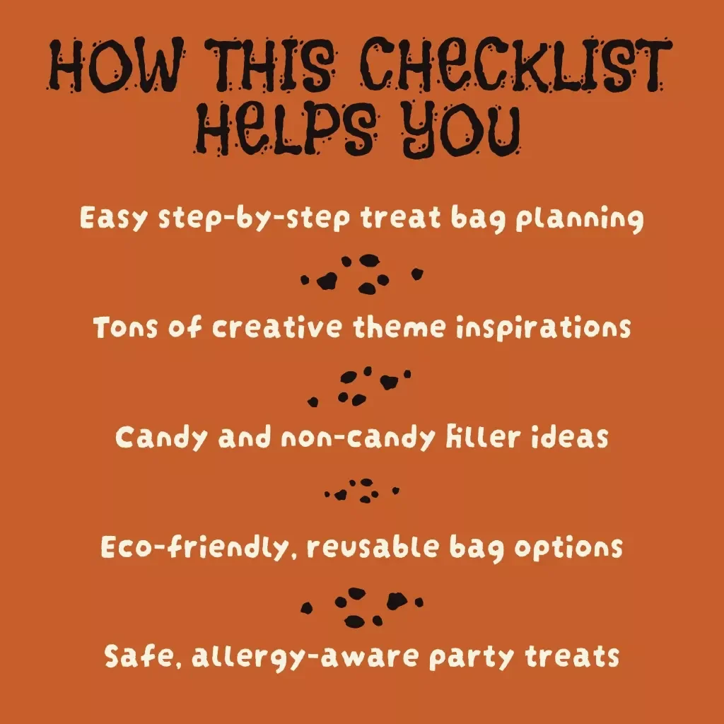 Spook-Tacular Treat Bag Checklist | Halloween Treat Bags Ideas | DIY Party Favor Guide for Kids, Classrooms & Events (Digital Download)