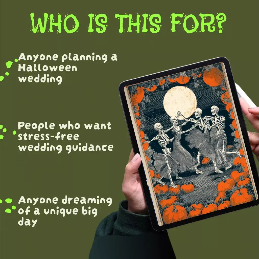 The Ultimate Spooky Wedding Checklist: Make Your “I Do” a Boo-tiful Affair | Halloween Wedding Planning Guide | Gothic Wedding eBook | Digital Download