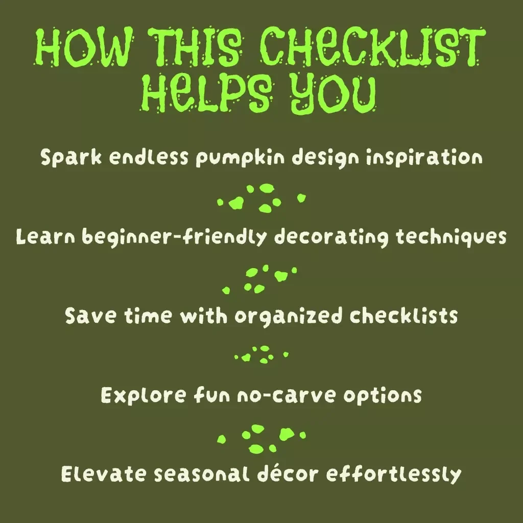 The Pumpkin Decorating Checklist: From Basic to Boo-tiful | Ultimate DIY Pumpkin Decorating Ideas Guide, eBook & Printable Download for Creative Fall Crafts