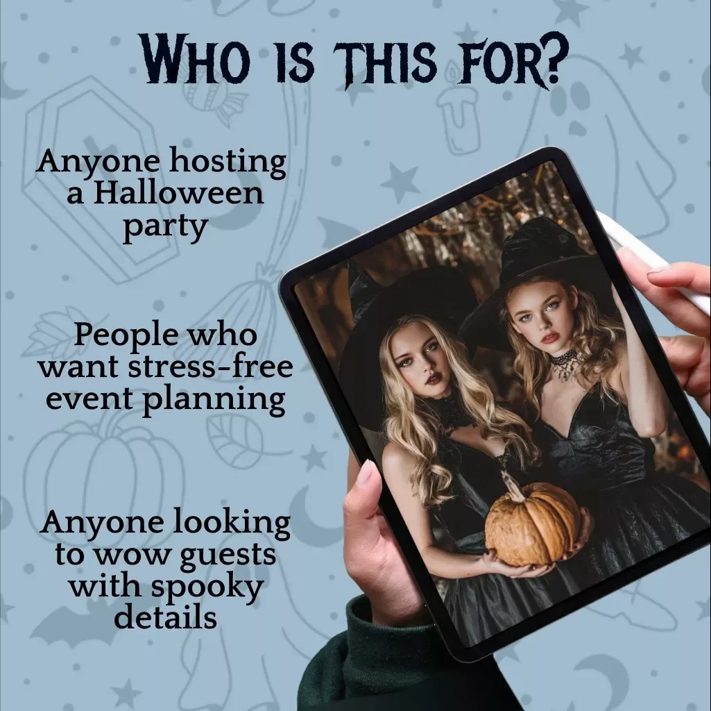 Halloween Party Host Prep Checklist | Printable Digital Download for Halloween Party Planning, Decorations, Food, Costumes & Games