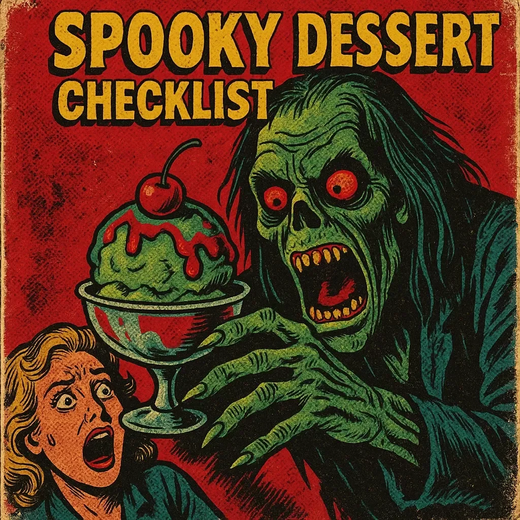 Spooky Dessert Checklist | Digital Halloween Treats Guide | Fun & Easy Spooky Dessert Ideas for Parties, Kids, and DIY Halloween Baking