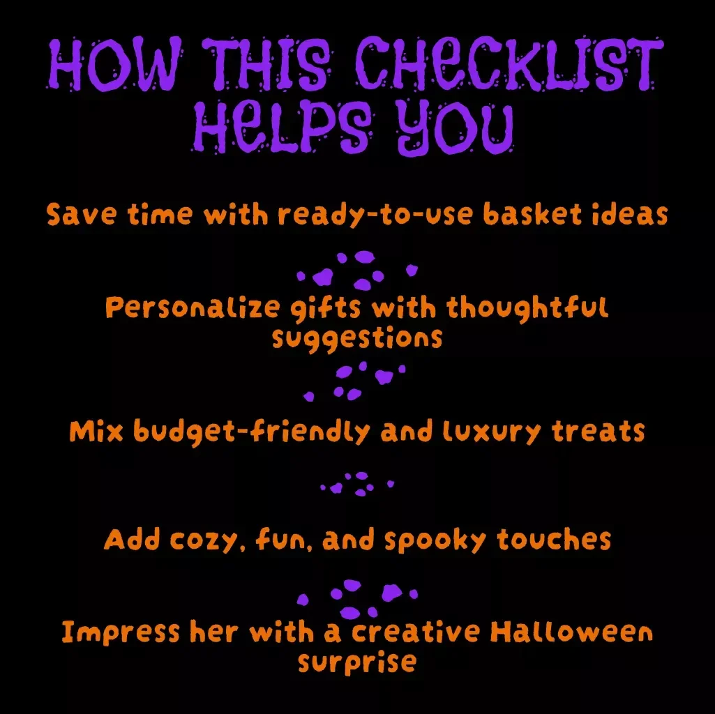Spooky Basket Checklist for Her | Halloween Gift Ideas | Digital Download eBook & Guide