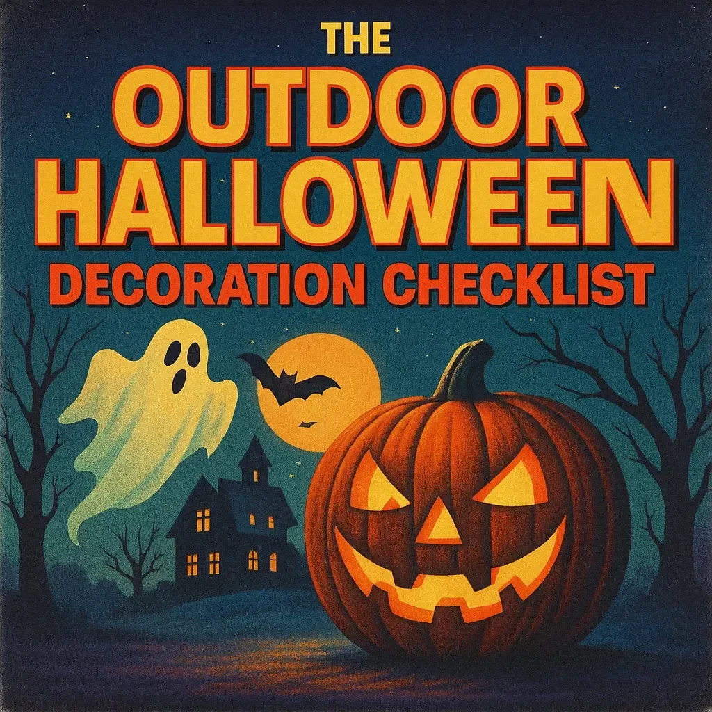 The Outdoor Halloween Decoration Checklist | Printable Digital Download for Spooky Yard & Porch Decor | Ultimate Outdoor Halloween Decorations Planner