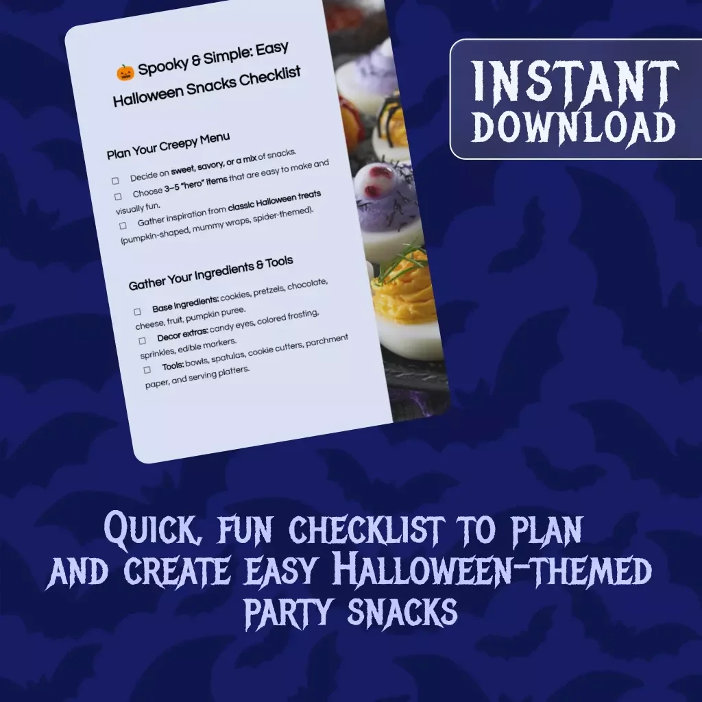 Spooktacular Snacks: A Fun Guide to Halloween Treats | Easy Halloween Snacks Checklist for Party-Perfect Spooky Bites