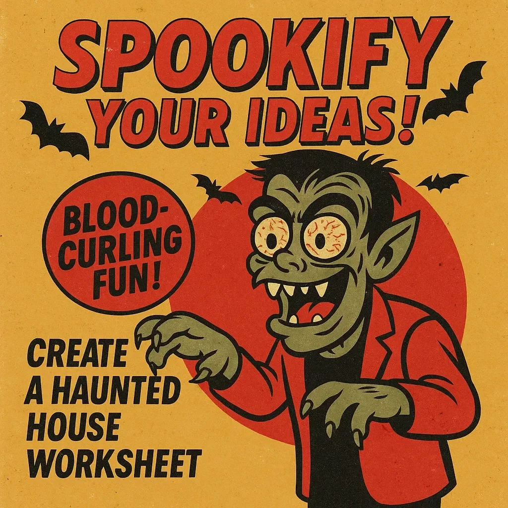 Spookify Your Ideas: Create a Haunted House Worksheet | Halloween eBook | How to Make a Haunted House Worksheet | DIY Costume & Party Planning Guide