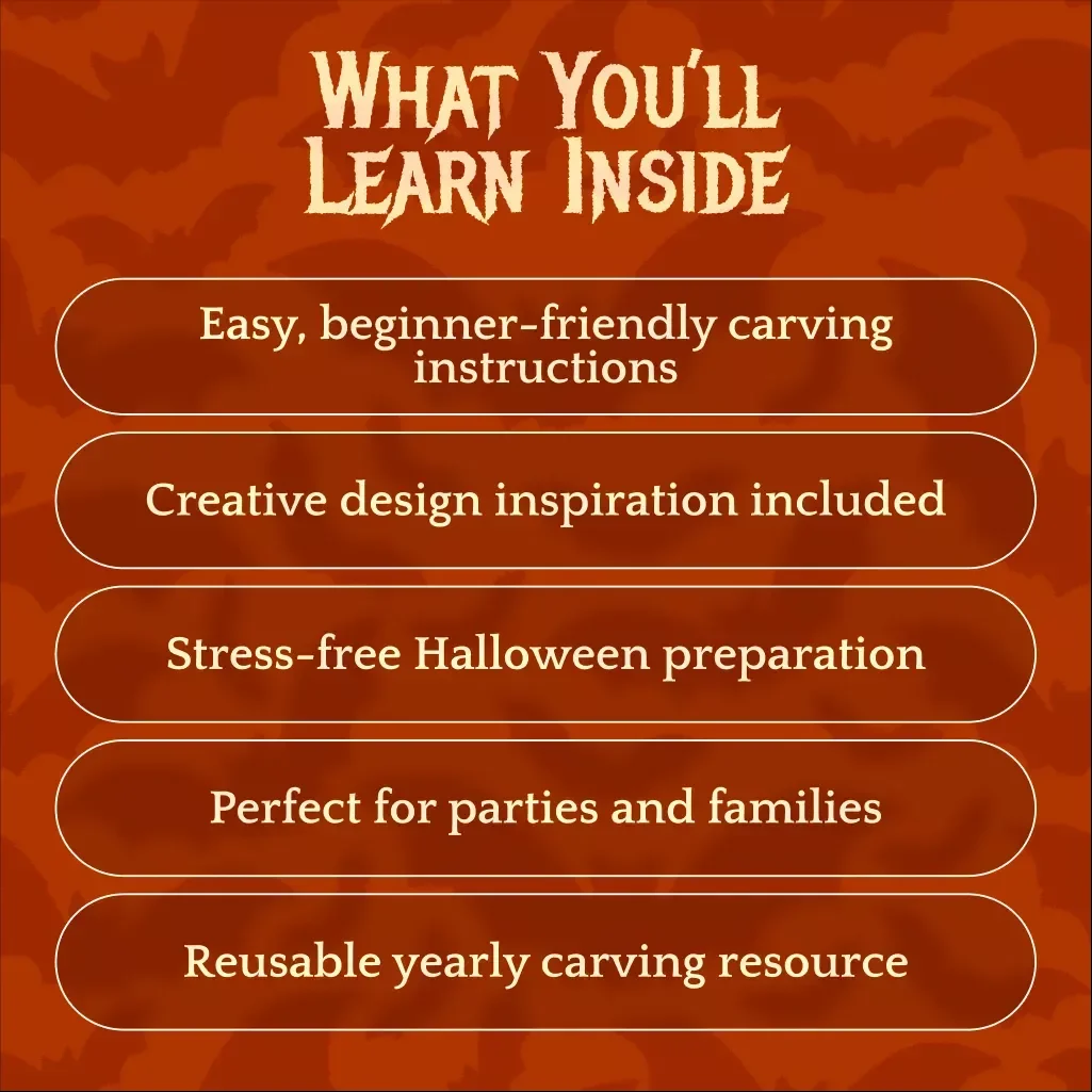 Ultimate Scary Halloween Pumpkin Carving Checklist | Digital Download Guide, eBook & Printable for DIY Jack-O’-Lanterns, Spooky Halloween Decor & Party Fun