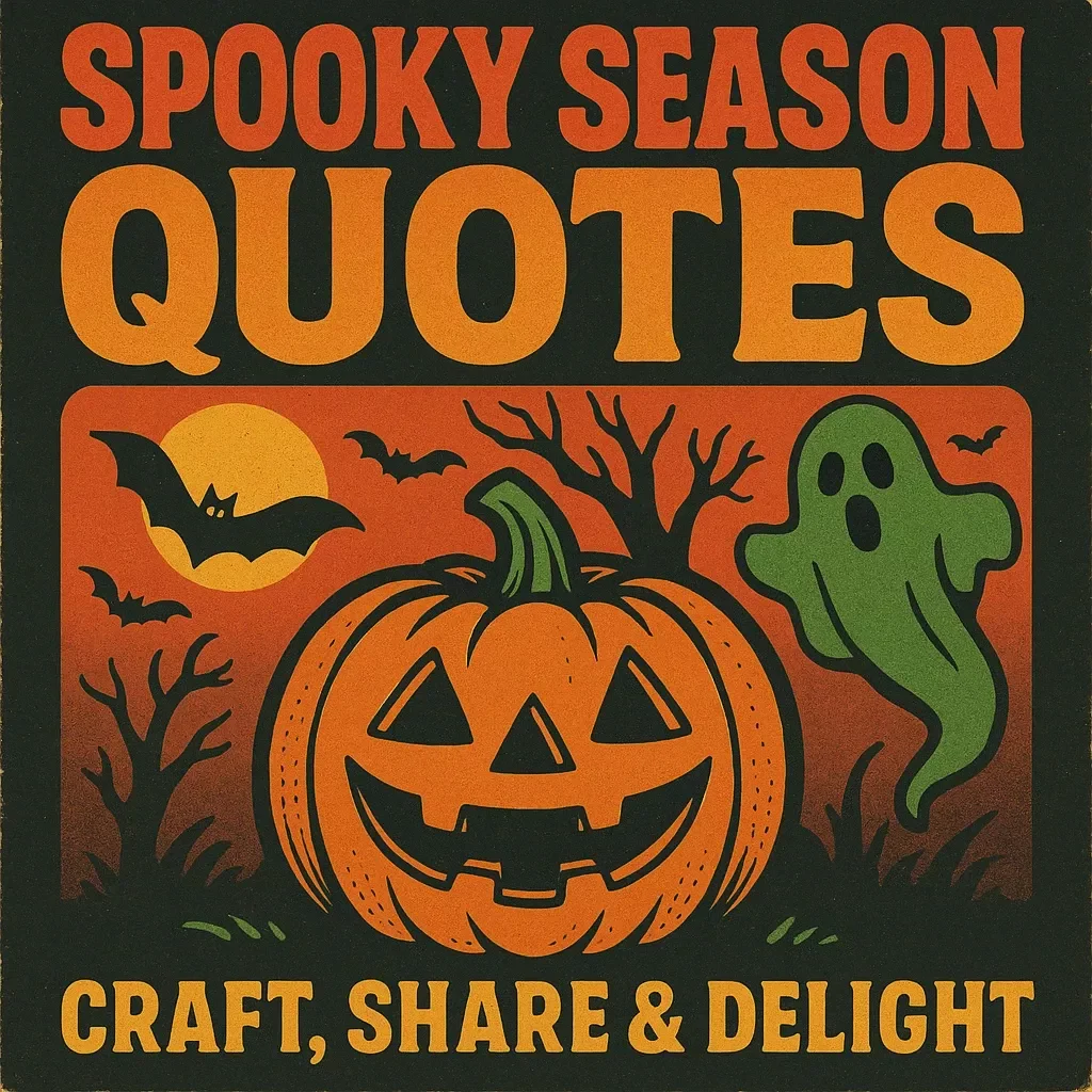 Spooky Season Quotes: Craft, Share & Delight | Halloween Quote Checklist for DIY Crafts, Social Media & Decor