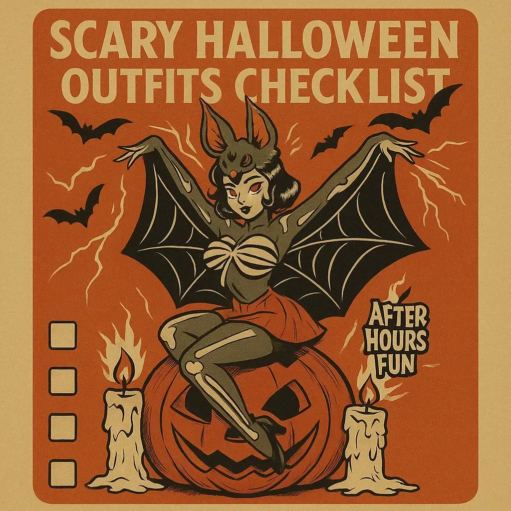 Scary Halloween Outfits Checklist | Digital Download Guide for Creepy, Eerie & Terrifying Costume Ideas, DIY Horror Looks & Spooky Party Prep