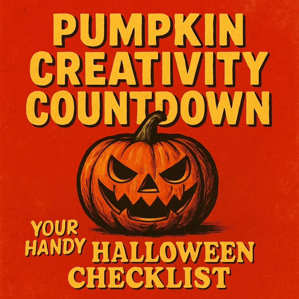 Pumpkin Creativity Countdown: Your Handy Halloween Checklist | Halloween Pumpkin Ideas Guide | Digital Download Carving & Painting Inspiration