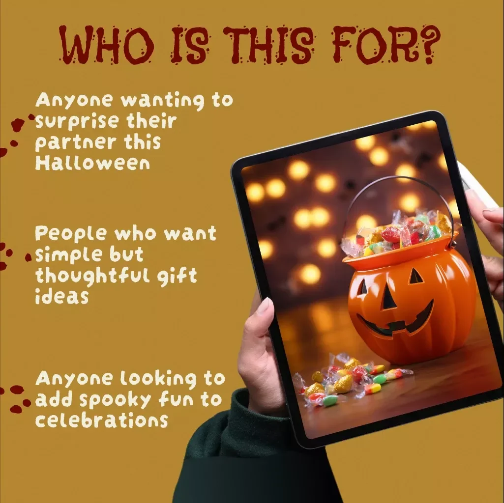 Spooky Basket Checklist for Him | Halloween Gift Ideas | Digital Download Guide, eBook & Printable Checklist for Boyfriend, Husband or Partner