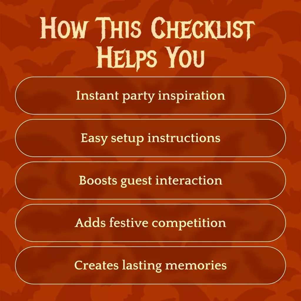 Halloween Games for Adults: The Ultimate Checklist | Printable Party Game Ideas | Fun Halloween Activities for Adults