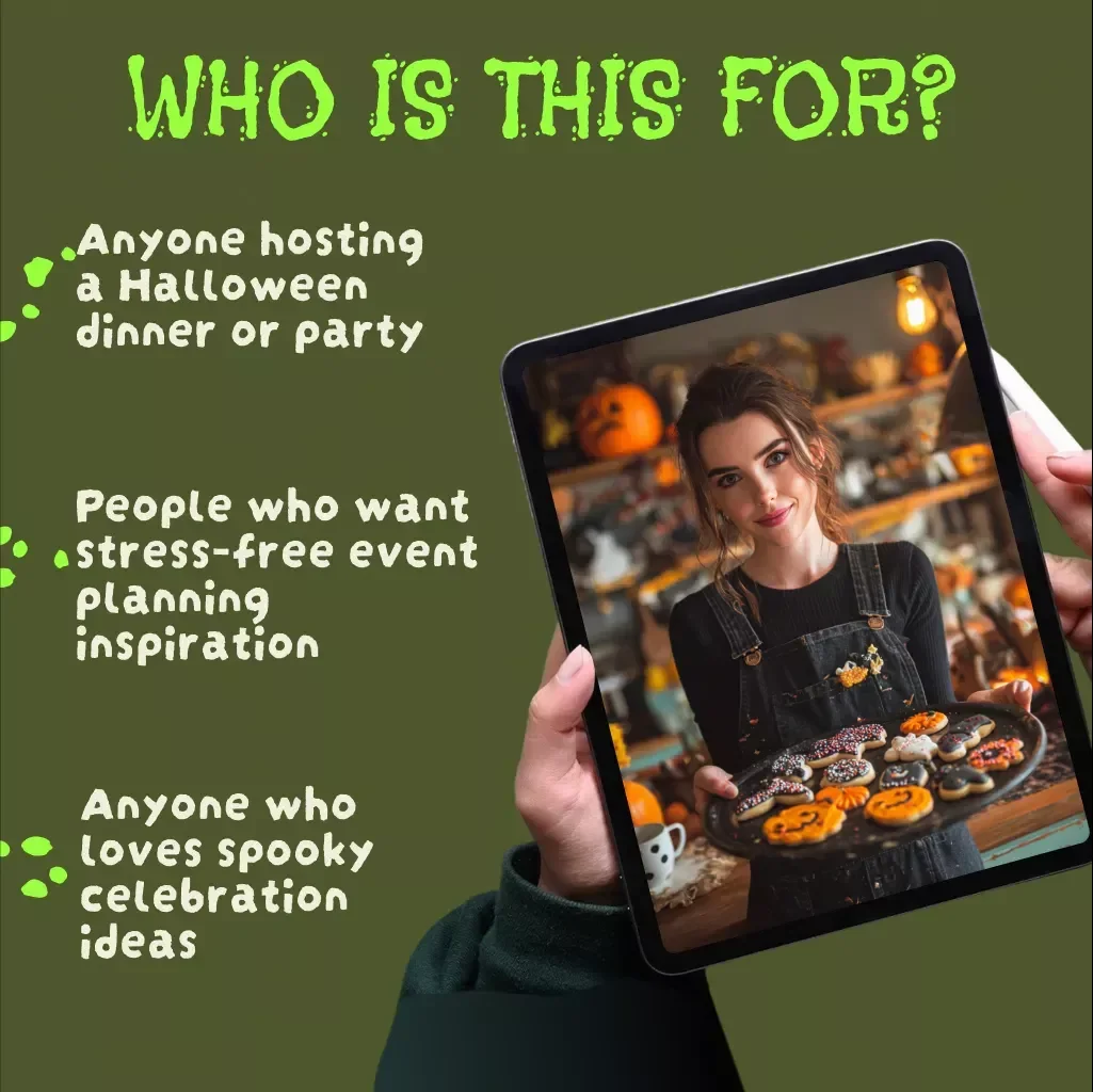 Spooky Dinner Checklist | Halloween Party Planning Guide, Haunted Dinner Party Ideas, Digital Download, Printable eBook for Entertaining