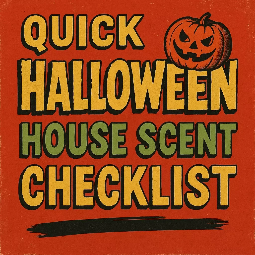 Quick Halloween House Scent Checklist | Instant Digital Download | Quick Halloween House Scent Ideas for Cozy, Spooky & Sweet Vibes