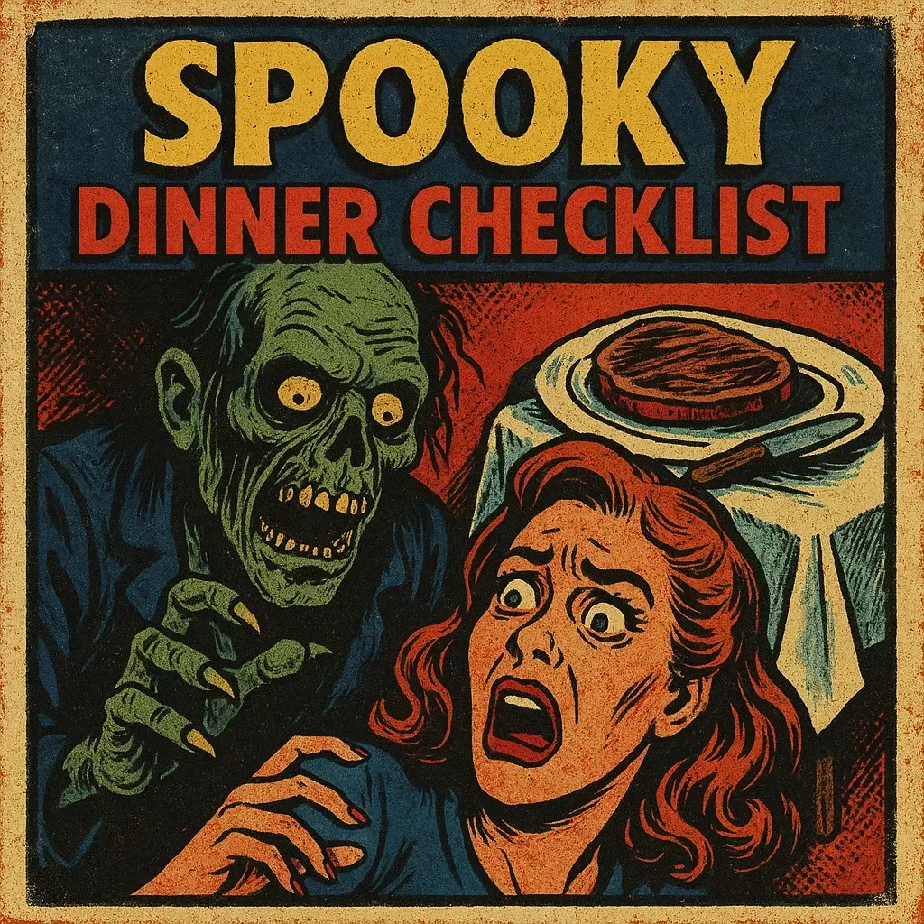 Spooky Dinner Checklist | Halloween Party Planning Guide, Haunted Dinner Party Ideas, Digital Download, Printable eBook for Entertaining