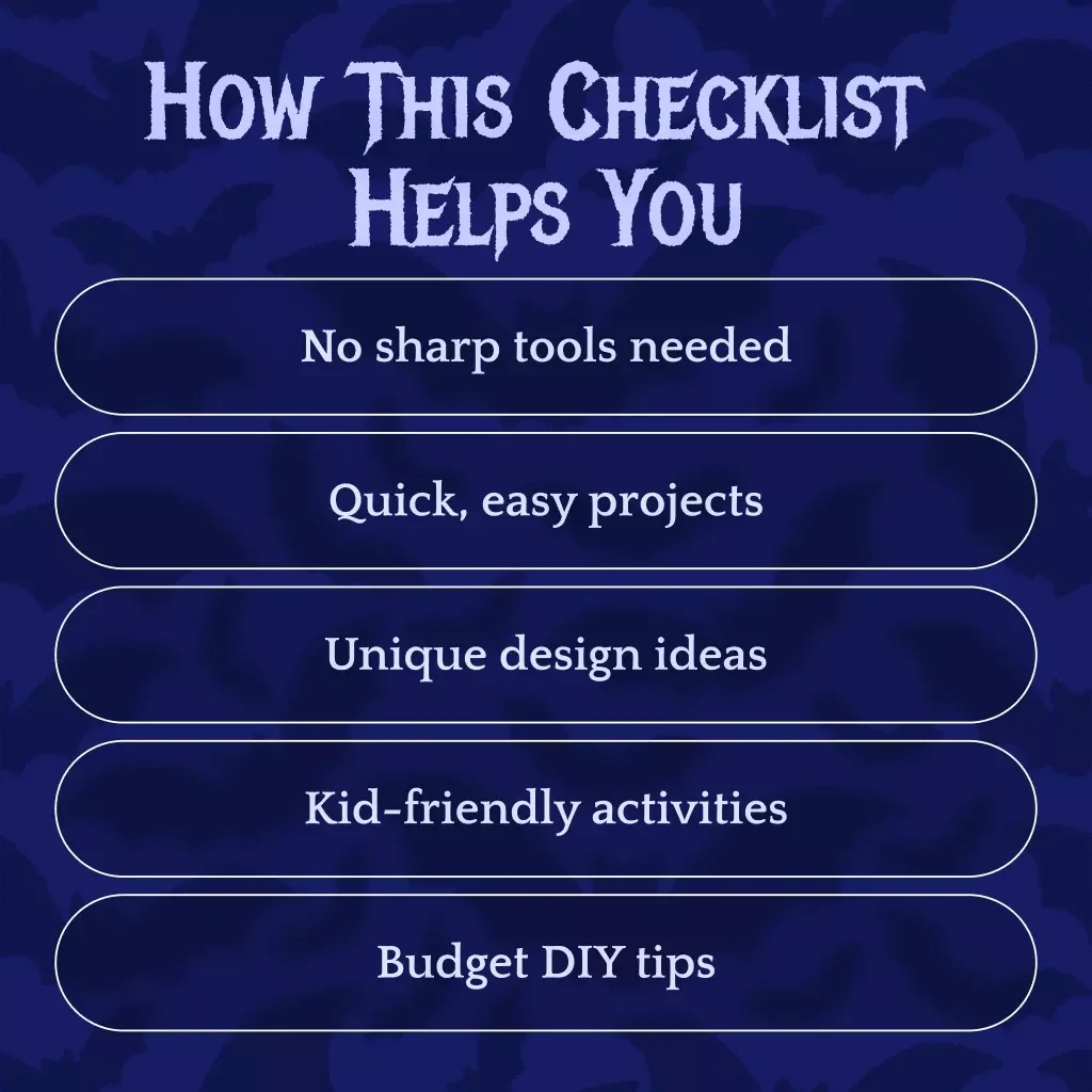 No-Carve, All-Fun! Pumpkin Decorating Checklist | Creative Pumpkin Decorating Ideas Without Carving | DIY Fall & Halloween Digital Download