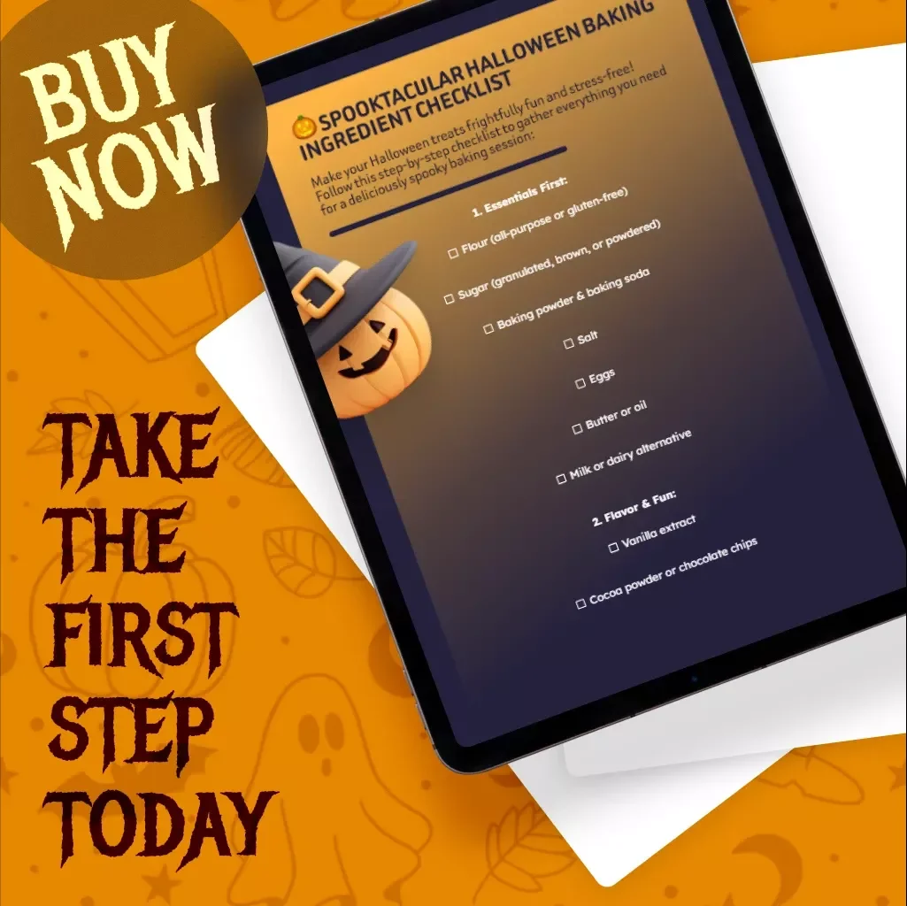 Spooktacular Halloween Baking Ingredient Checklist | Digital Download Guide | How to Build a Halloween Baking Ingredient Checklist for Festive Treats