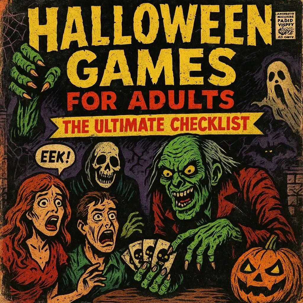 Halloween Games for Adults: The Ultimate Checklist | Printable Party Game Ideas | Fun Halloween Activities for Adults
