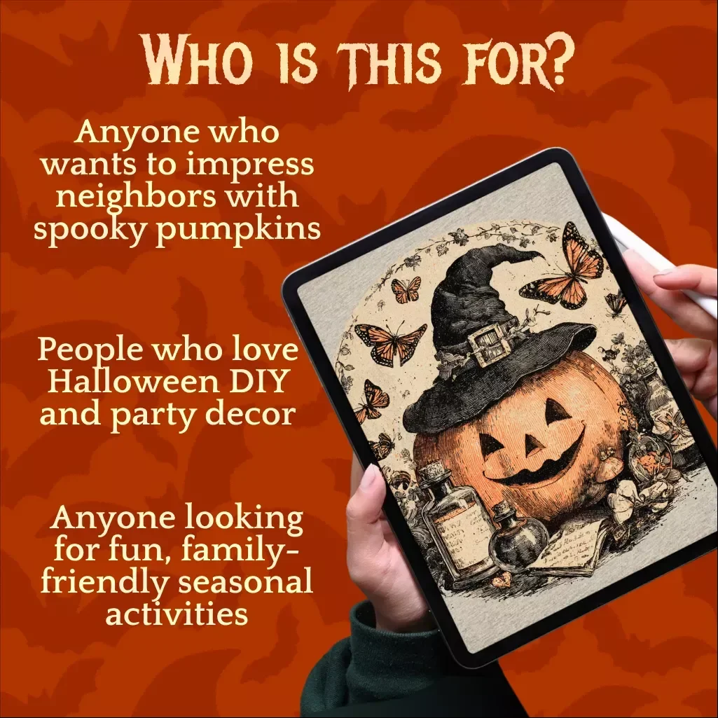 Ultimate Scary Halloween Pumpkin Carving Checklist | Digital Download Guide, eBook & Printable for DIY Jack-O’-Lanterns, Spooky Halloween Decor & Party Fun