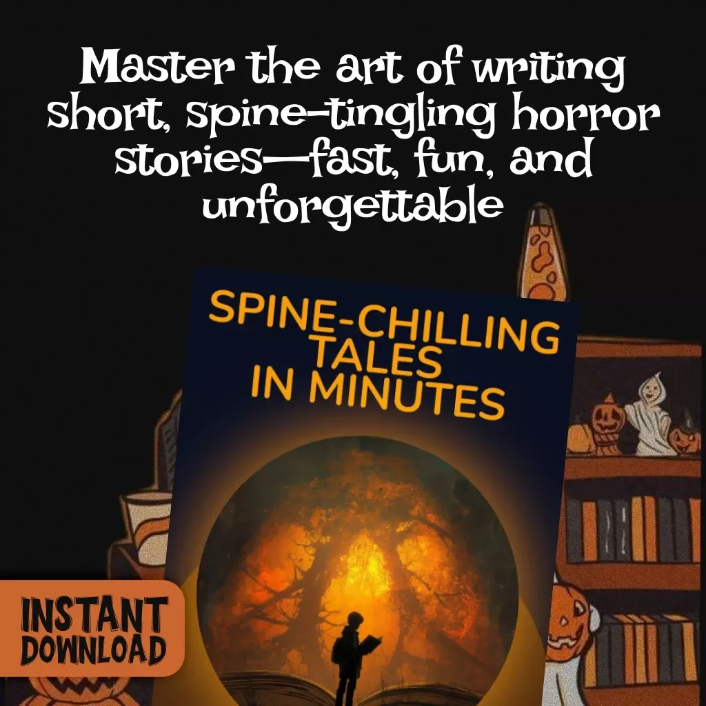 Spine-Chilling Tales in Minutes | Guide for Writing Short Scary Stories | Digital Download eBook for Horror Lovers & Writers