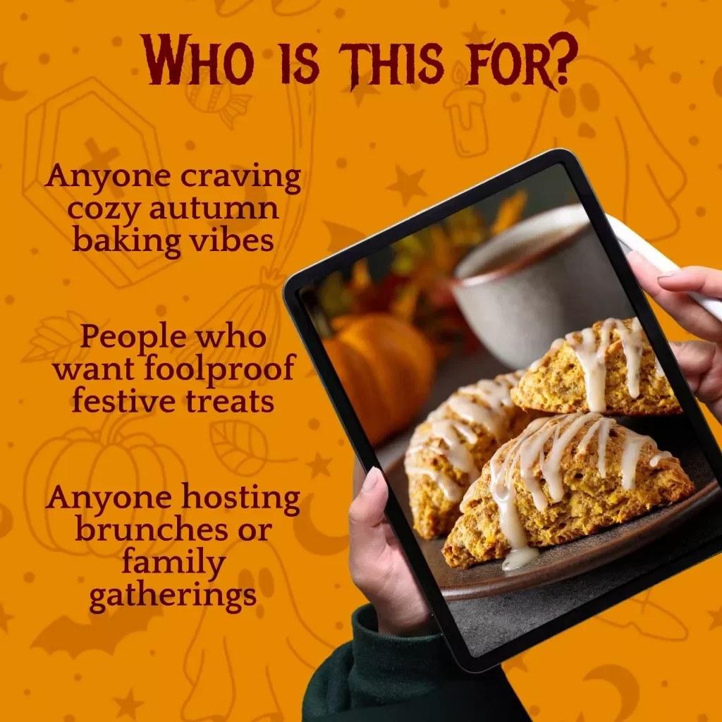 Golden Autumn: Guide to Pumpkin Scones | Cozy Fall Baking eBook | Pumpkin Scone Recipe Digital Download