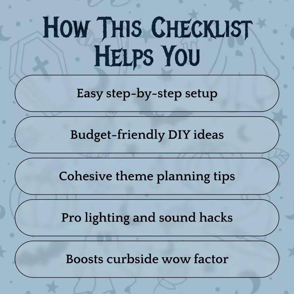 The Outdoor Halloween Decoration Checklist | Printable Digital Download for Spooky Yard & Porch Decor | Ultimate Outdoor Halloween Decorations Planner