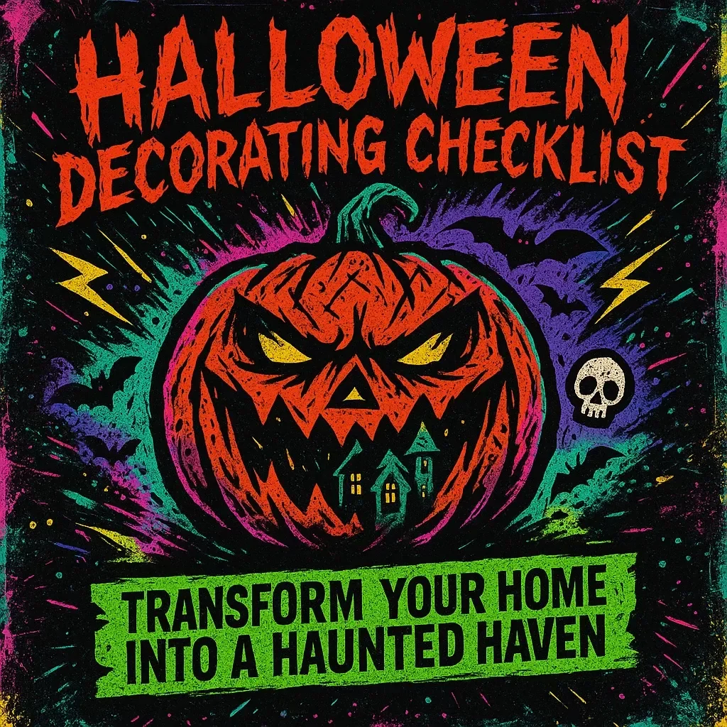 Halloween Decorating Checklist: Transform Your Home into a Haunted Haven | Printable Halloween Decorating Tips Guide, DIY Spooky Décor Planner, Instant Digital Download