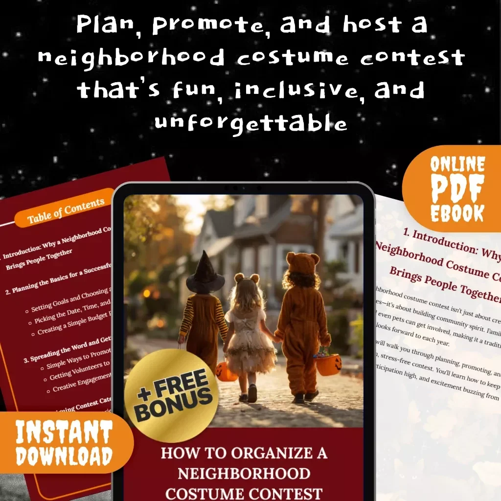 How to Organize a Neighborhood Costume Contest Everyone Will Love | Fun & Easy Event Planning eBook Guide for Community Organizers