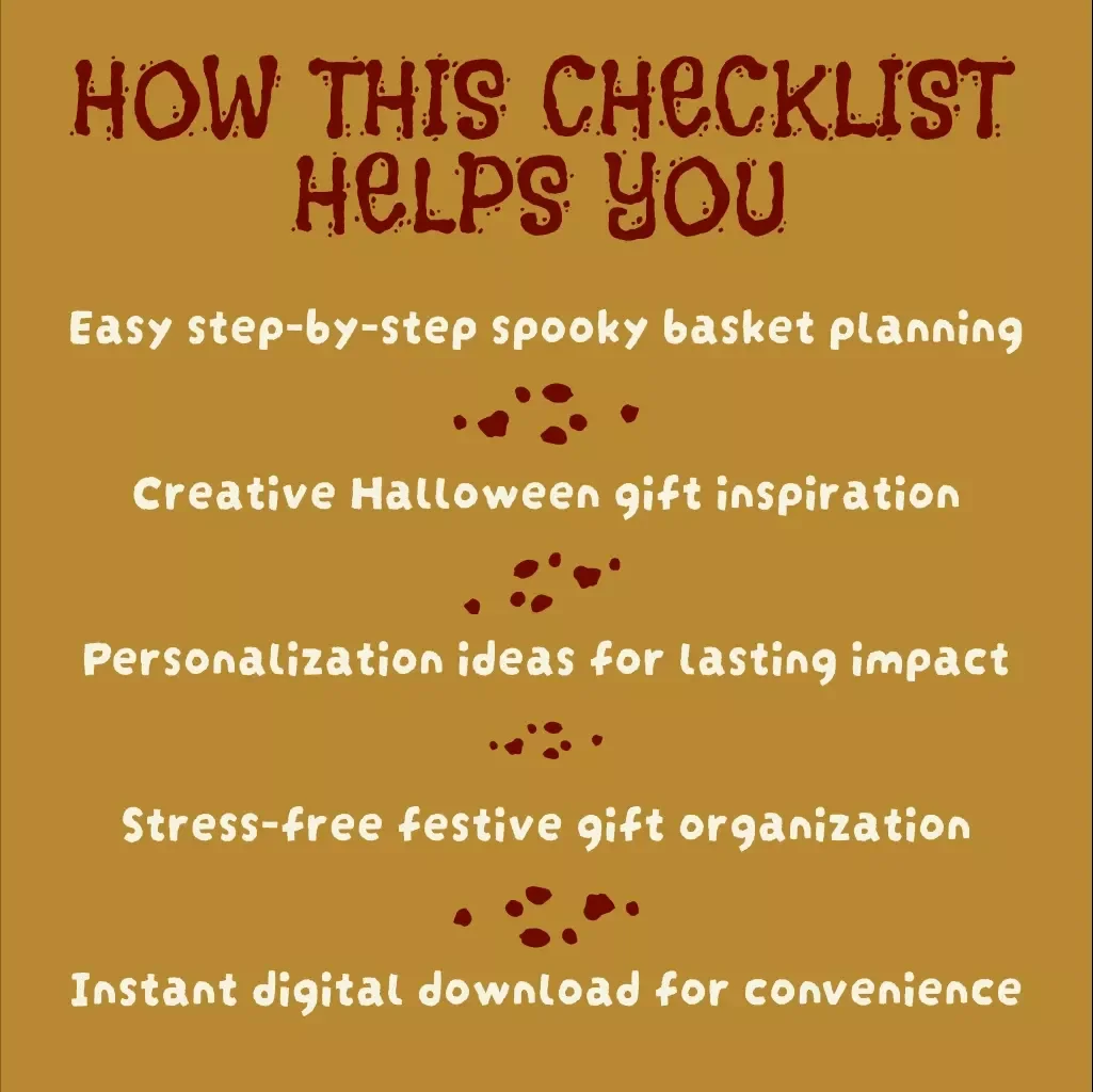 Spooky Basket Checklist for Him | Halloween Gift Ideas | Digital Download Guide, eBook & Printable Checklist for Boyfriend, Husband or Partner